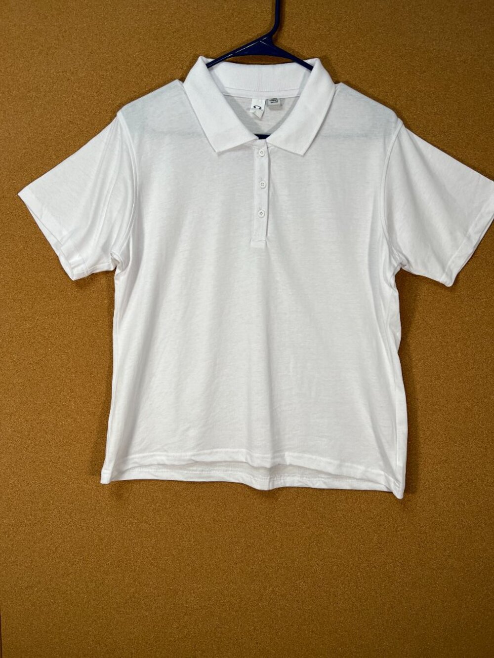 Biz Collection Women Top Polo White Size 10 Short Sleeve P112LS Y2K